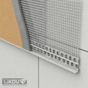 LC-L 03/2,0m Profilé d'arret entoilé 3mm Séparateur d'enduit PVC + TRAME 3mm 2ml
